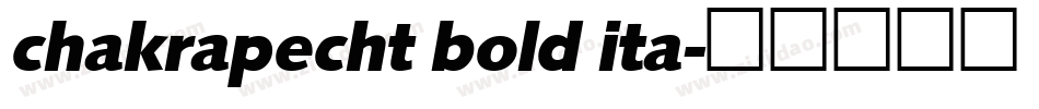 chakrapecht bold ita字体转换